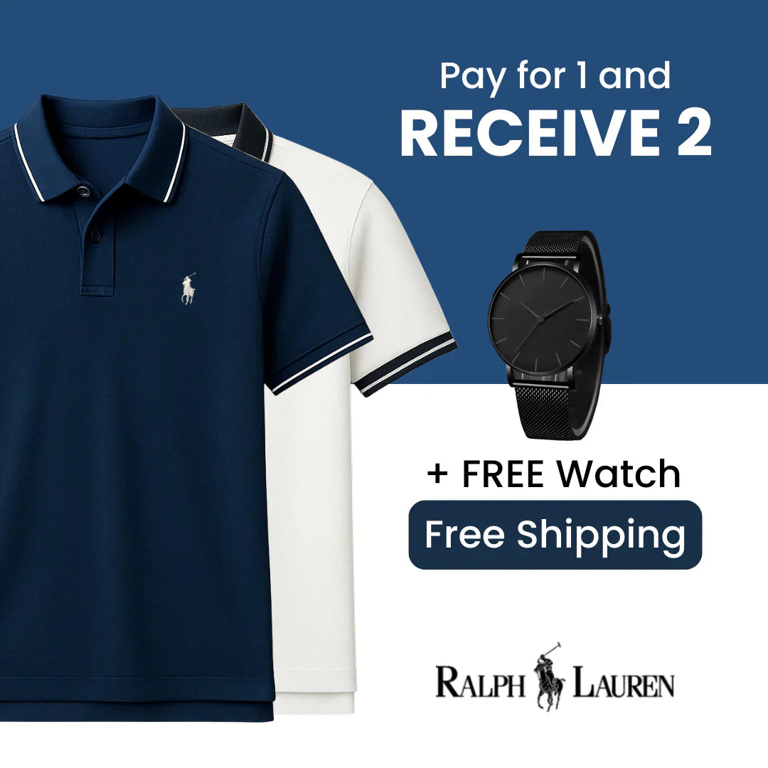 Polo Premium – 1 acheté = 1 offert + Montre premium OFFERTE