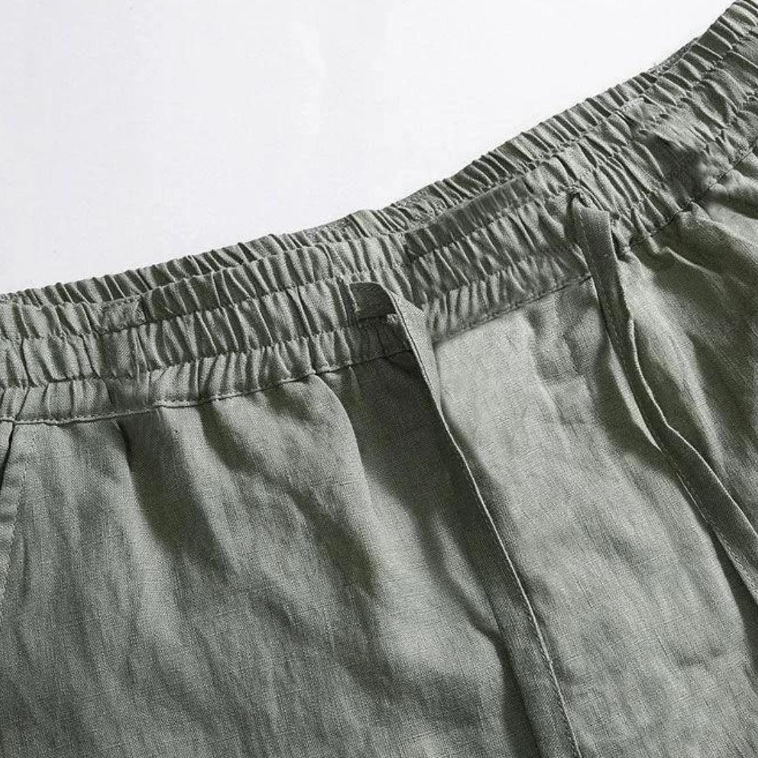 Fez - Leinen Pantalon (straight Fit)