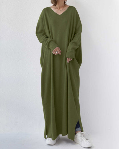 Eudora - Abito V-Neck Elegante e Casual