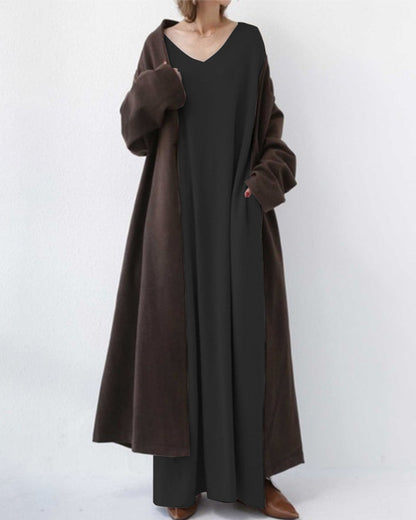 Eudora - Abito V-Neck Elegante e Casual
