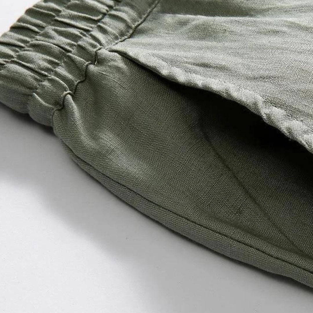 Fez - Leinen Pantalon (straight Fit)
