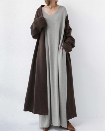 Eudora - Abito V-Neck Elegante e Casual