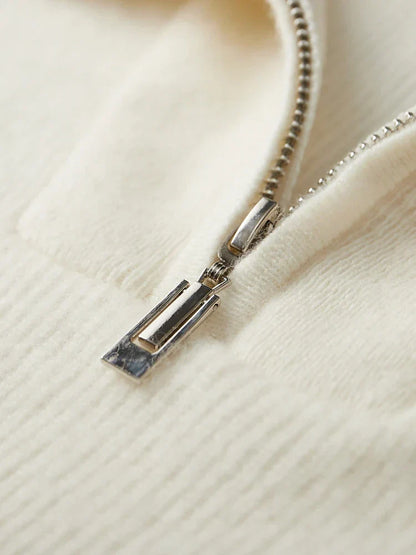 100% Cashmere Half Zip Pullover