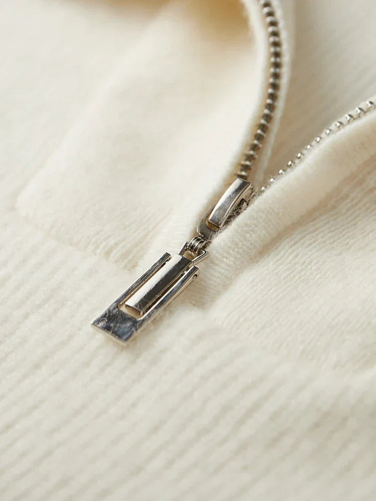 100% Cashmere Half Zip Pullover