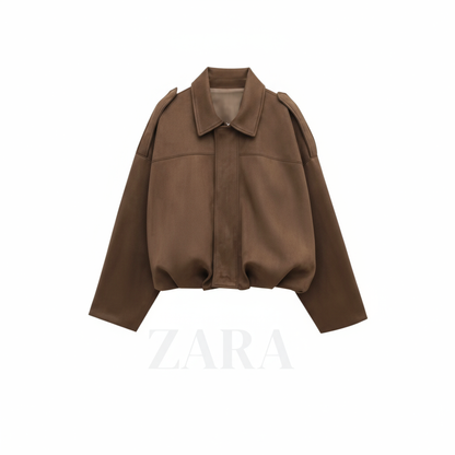 Giacca Scamosciata Oversize Giada™ – Perfetta per la Mezza Stagione