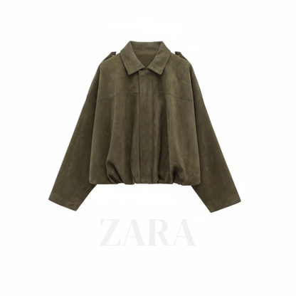 Giacca Scamosciata Oversize Giada™ – Perfetta per la Mezza Stagione