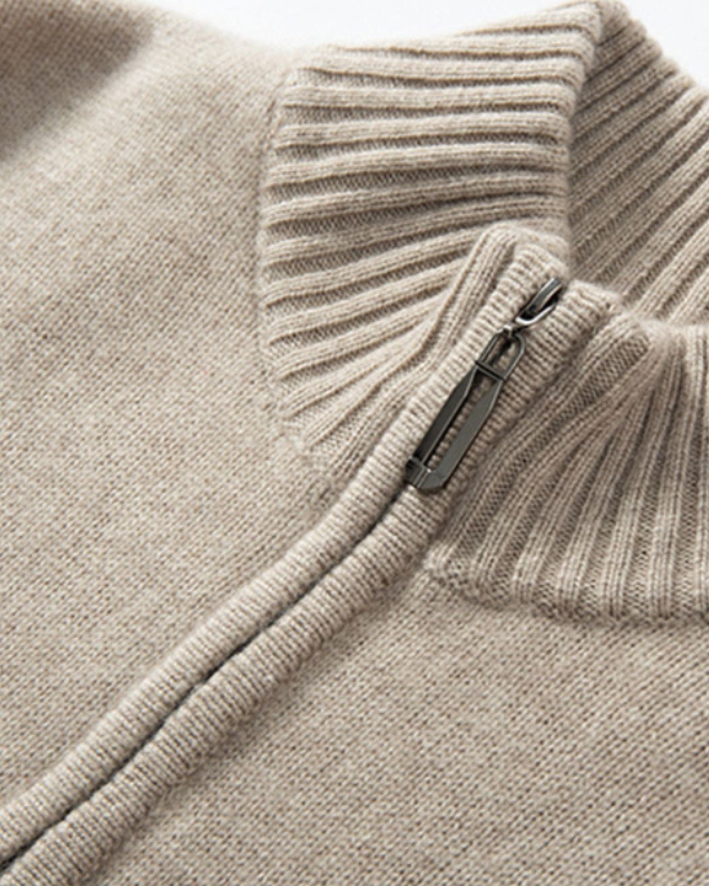 Paris- Reißverschluss Kaschmir Pullover