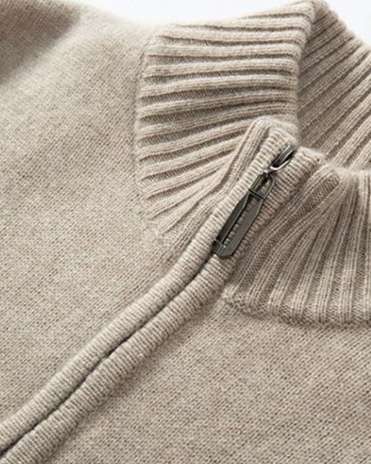 Paris- Reißverschluss Kaschmir Pullover