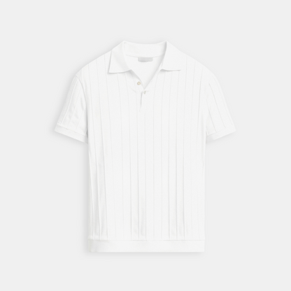 Vertical Streifend Button up Polo