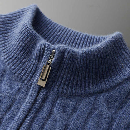 100% Cashmere Woven Half Zip