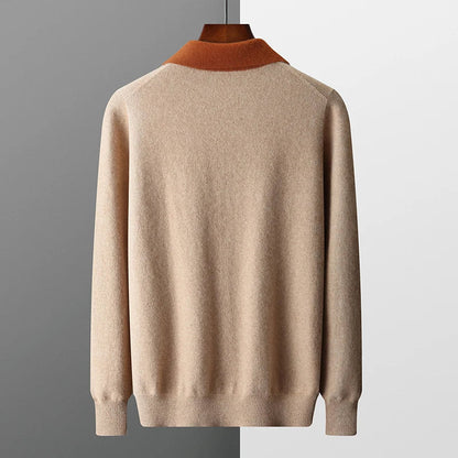 100% Cashmere Polo Zip up