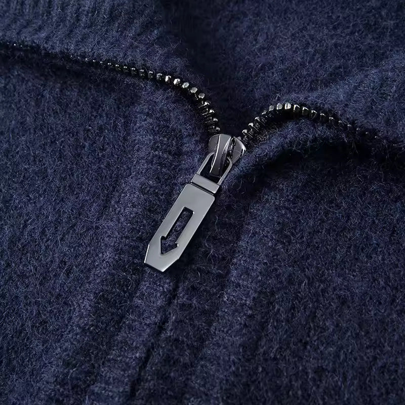 100% Cashmere Quater Zip Pullover
