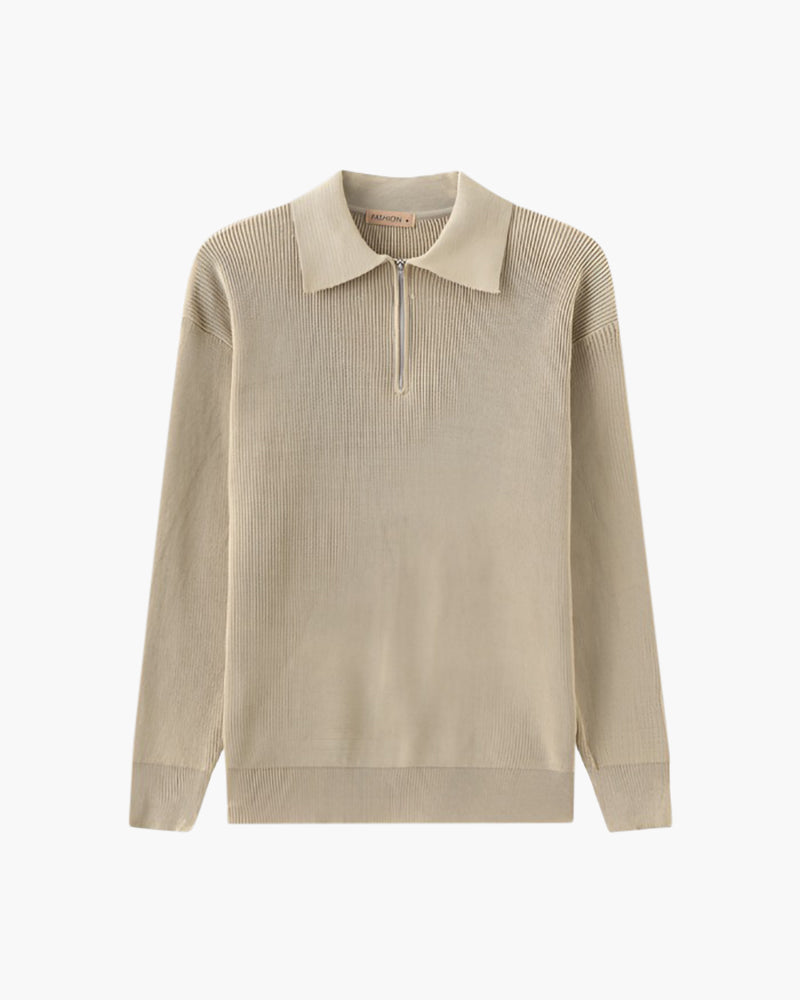Cesare Halb-Zip Strickpullover