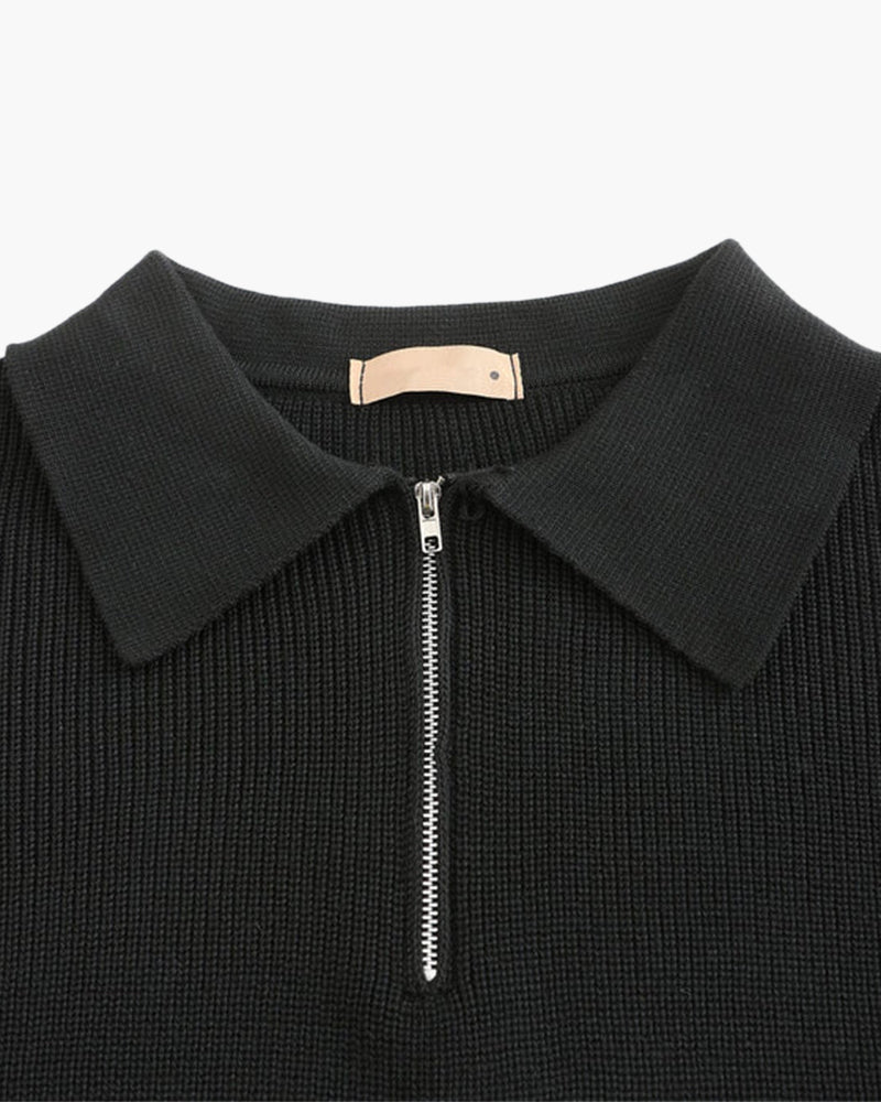 Cesare Halb-Zip Strickpullover