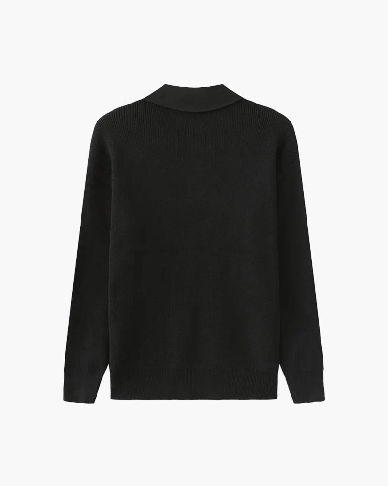 Cesare Halb-Zip Strickpullover
