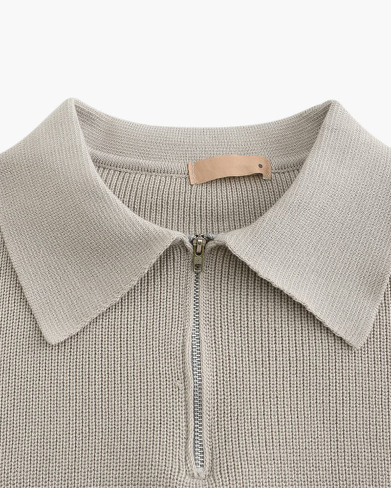 Cesare Halb-Zip Strickpullover