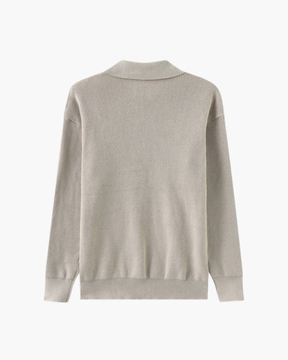 Cesare Halb-Zip Strickpullover