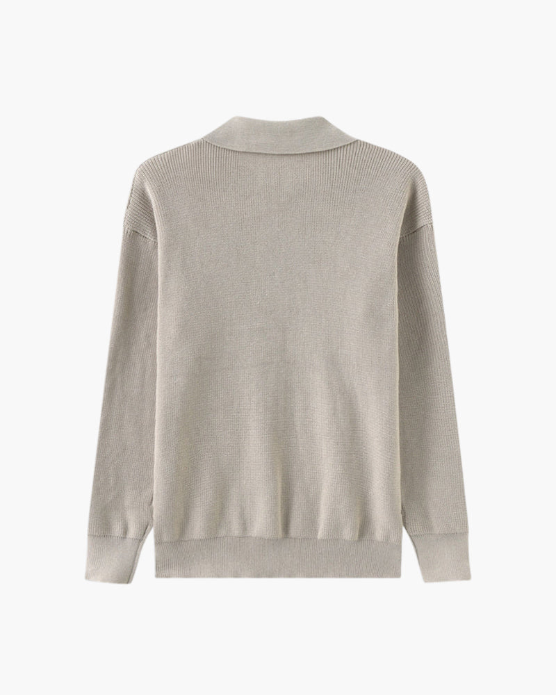 Cesare Halb-Zip Strickpullover