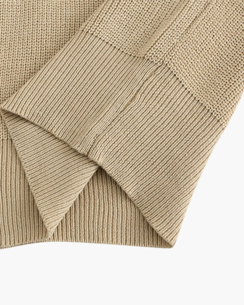 Cesare Halb-Zip Strickpullover