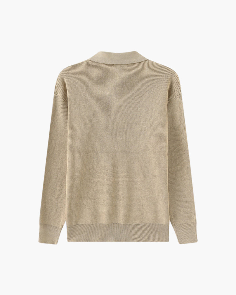 Cesare Halb-Zip Strickpullover